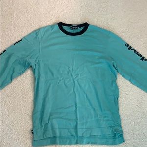 The Hundreds Rude Long Sleeve Pale Turquoise Shirt